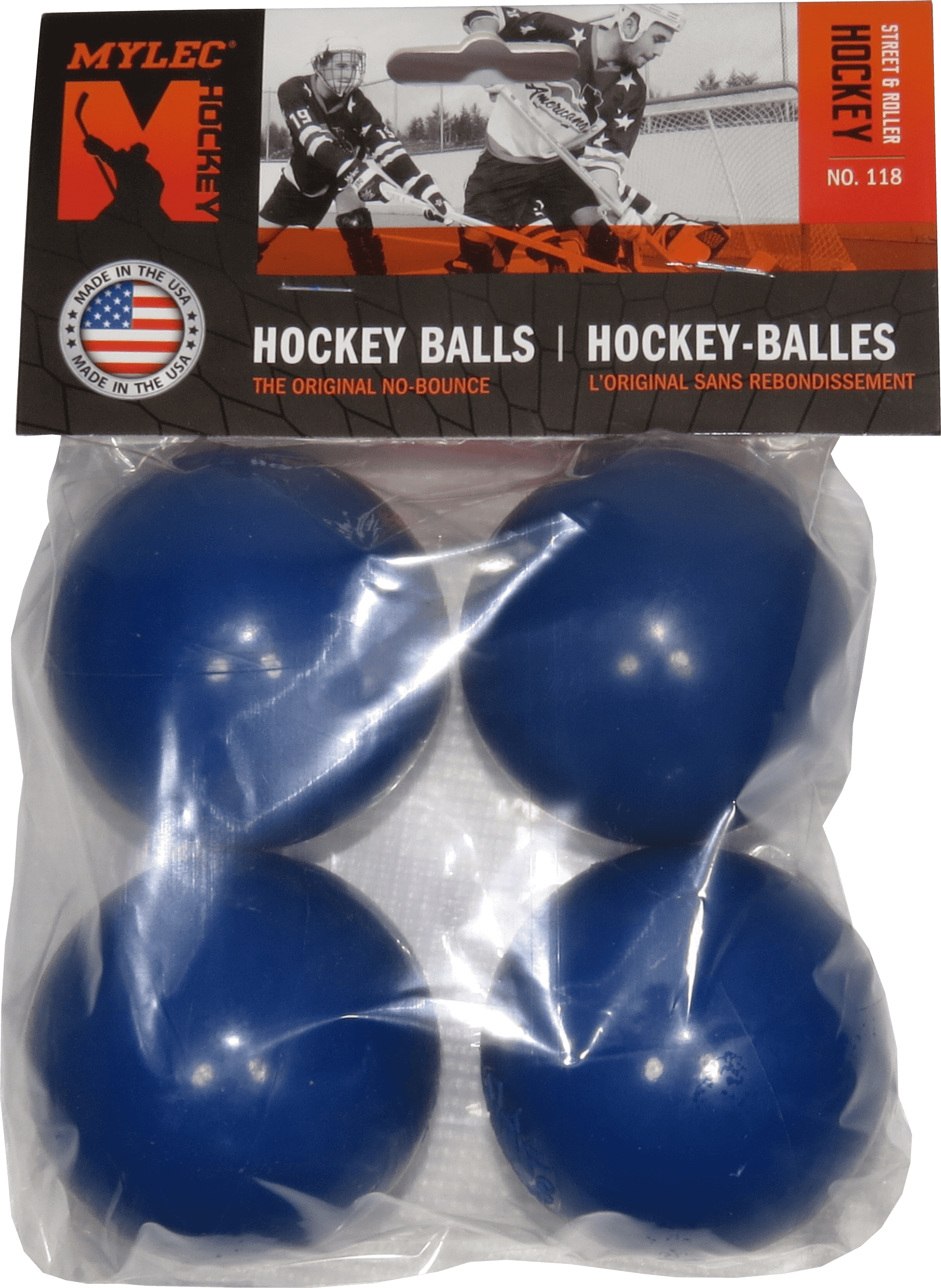 Mylec 4 Pack Blue Street Hockey Balls