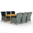 thumbnail image 1 of vidaXL 7 Piece Garden Dining Set Light Grey, 1 of 12