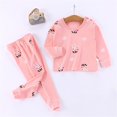 thumbnail image 3 of KDSJSXW Summer Clothes for Girls Toddler Girl Boy Long Fruit Print Top Trousers Casual Loose Home Wear Set for 0 To 6 Years 7 Year Old Girl Clothes Girls' Clothing Sets (Pink,120), 3 of 3