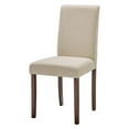 thumbnail image 3 of Side Dining Chair, Set of 2, Fabric, Wood, Beige, Modern Contemporary Urban Design, Kitchen Room Cafe Bistro Restaurant Hospitality, 3 of 9