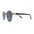 thumbnail image 6 of Classic Round Windsor Dandy Metal Rim Fashion Sunglasses Gold Black - Black, 6 of 8