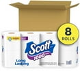 Scott 1000 Toilet Paper, OIF8 8 Rolls, SepticSafe, 1Ply Toilet Tissue