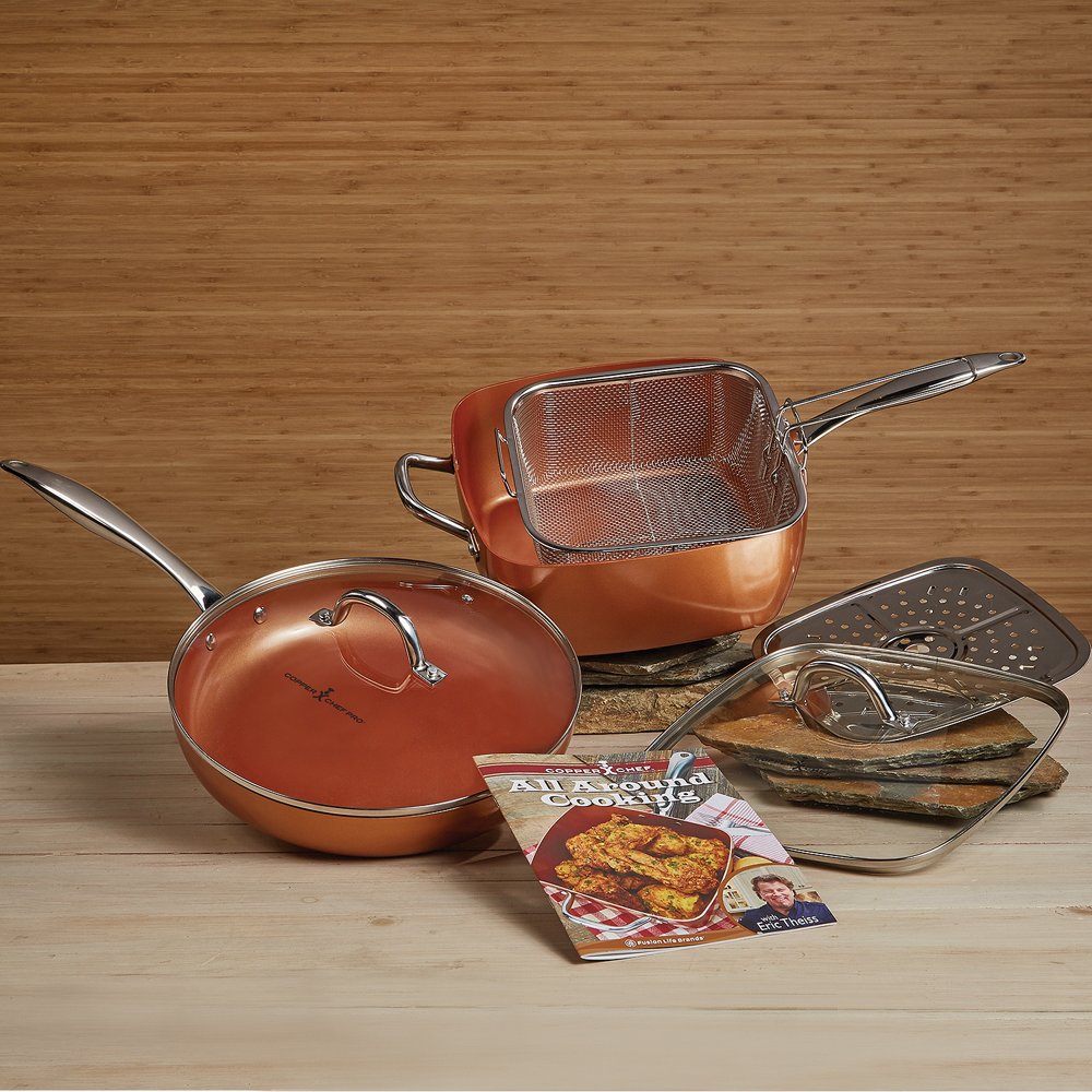 Tristar Products SYNCHKG116796 Copper Chef 7Piece Cookware Set