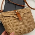 thumbnail image 2 of Bolsos Cruzados para Mujer Bolso Playa Tejido Paja A La Bolso Bohemio (marrón Claro), 2 of 9