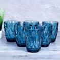 thumbnail image 5 of STP GOODS Vintage Embossed Glasses Set of 6 pcs 8.1 fl oz (240 ml) Glass Drinking Glasses Glass Tumbler Set of 6 Vintage Water Glasses Glassware for Water Cocktail, Blue, 5 of 5