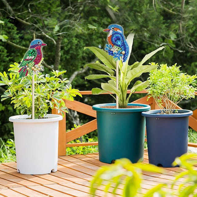 Cuadros Decorativos 2 piezas diamante pintura flor planta decoración palo Animal bordado adornos Likrtyny embutido en tela