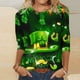 thumbnail image 1 of Fiudx Liquidación de Ofertas Flash Blusa Holgada con Estampado de Pascua y Cuello Redondo Retro de Manga Tres Cuartos a La Moda para Mujer, 1 of 4