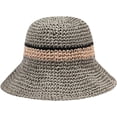thumbnail image 4 of CoCopeaunts Women Beach Hat Straw Braided Stripe Fisherman Hat Summer Sun Protection Foldable Roll up Floppy Trendy Bucket Cap, 4 of 8