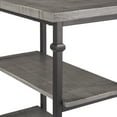 thumbnail image 6 of Weston Home Clayton Wood and Metal Writing Desk, Gray, 6 of 8