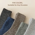 thumbnail image 5 of 5 Pairs Merino Wool Socks for Men, Thick Winter Wool Hiking Socks, Warm Breathable Crew Mens Socks, 5 of 15