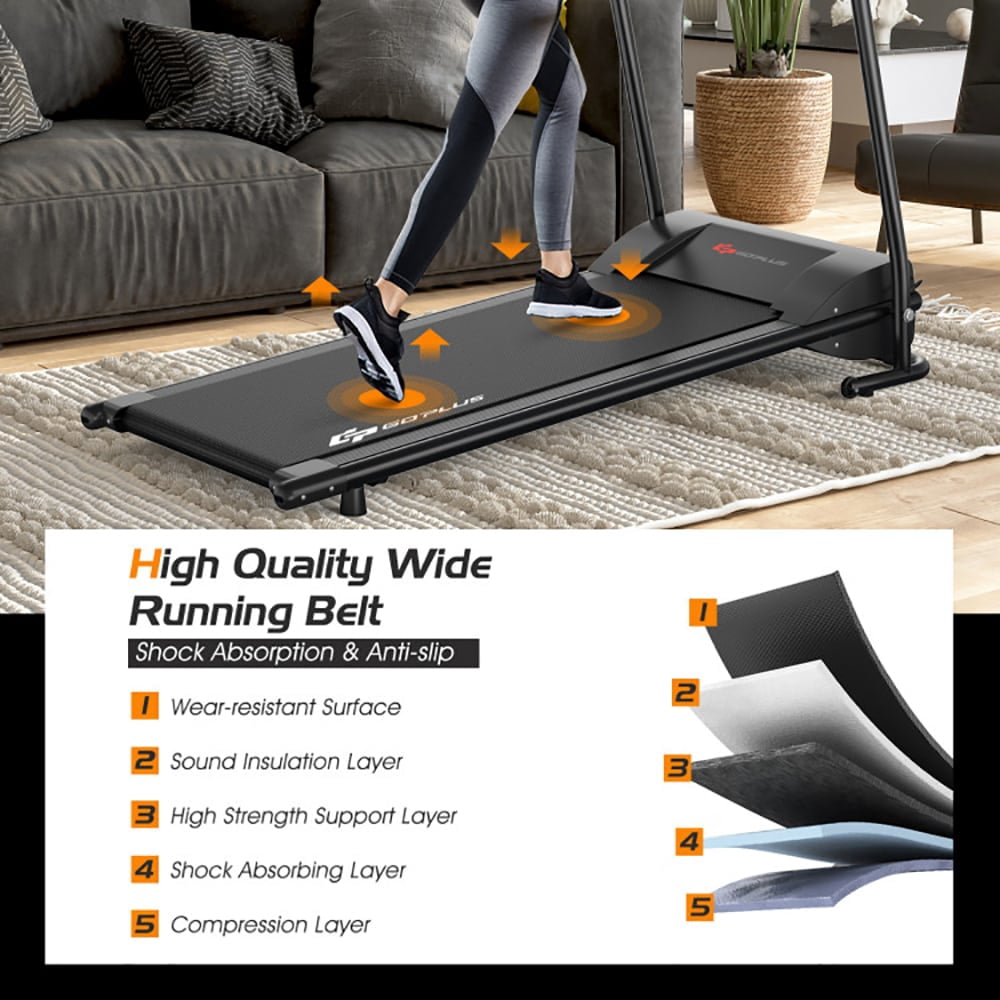YYAo Home Treadmill,Workout Treadmill,1.0 HP Electric Mobile Power Foldable Treadmill with Operation Display for Home