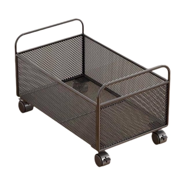 Mesh Rodring Archivo Cart de almacenamiento Mesh Storage con ruedas debajo del escritorio Suministros de suministros de oficina Organizador Rolling, 48x30x30cm