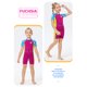 thumbnail image 4 of Eigraketly Traje de baño para niños, traje de baño de una pieza de manga corta, traje de baño térmico para niñas, traje de baño cálido para nadar y Deportes acuáticos Rojo púrpura SG Eigraketly OD003646-04, 4 of 6