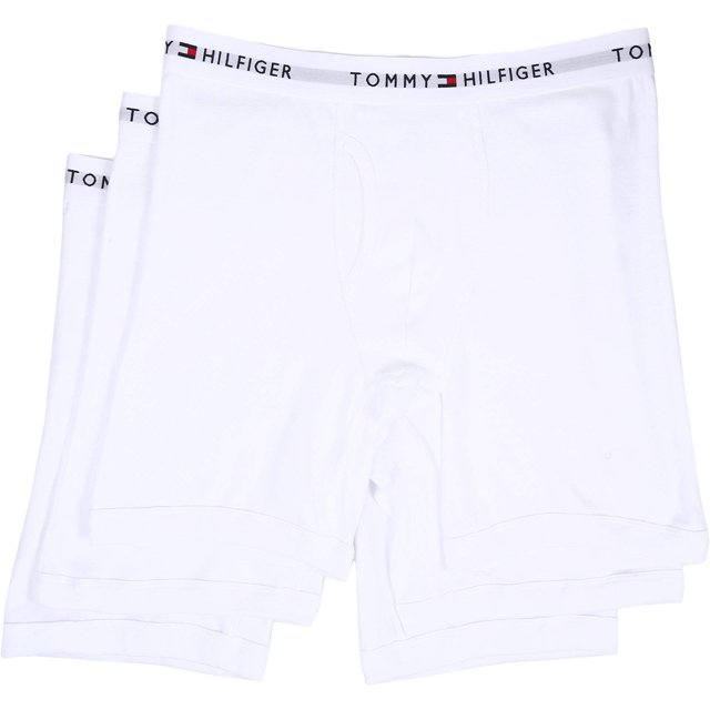Calzoncillos tipo bóxer Tommy Hilfiger de algodón para hombre, paquete de 3 unidades, color blanco