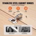 thumbnail image 5 of VEVOR Cabinet Door Hinges 60 Packs Partial Overlay Soft Close for Framed/Frameless, 5 of 10