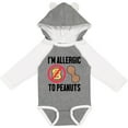 thumbnail image 3 of Inktastic Im Allergic to Peanuts Food Allergy Awareness Boys or Girls Long Sleeve Baby Bodysuit, 3 of 5