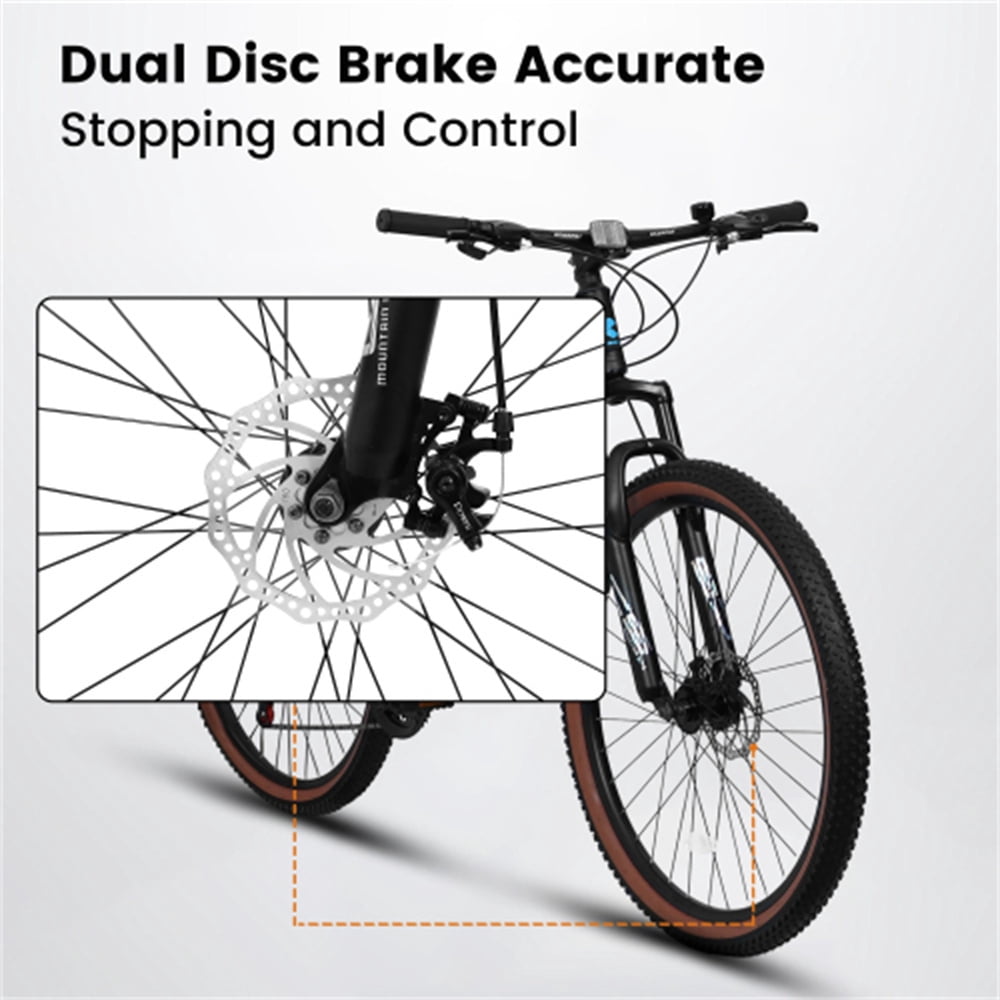 Mountain bike 27-inch wheels, aluminum frame, 21-speed disc brake trigger drive, male or female