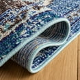 thumbnail image 5 of SAFAVIEH Madison Elinor Traditional Distressed Area Rug, Navy/Ivory, 6'7" x 6'7" Round, 5 of 8