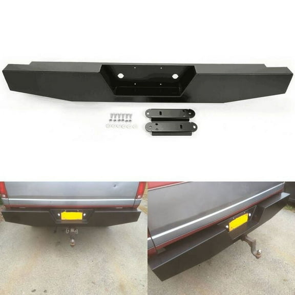 Kojem One-piece Rear Bumper Compatible with 1973-1998 Ford Full Size F150 F250 F350 F-150 F-250 F-350