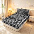thumbnail image 2 of Homewish Nature Botanical Tree Zipper Twin Comforter Sets with Fitted Sheet and 2 Pillowcases,Vintage Plants Zipper Bedding Set,Black White,Black Reversible,4pcs, 2 of 8