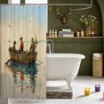 thumbnail image 3 of Manfei Aquatic Bird Pattern Shower Curtain 72Wx78L,Farmhouse Animal Bath Curtain, 3 of 5