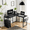 Black, variant on L Shaped office Computer Desk Corner Workstation with Side Storage Bag and CPU Stand Shelf, 49 Inch, Rustic Brown