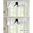 thumbnail image 4 of Abstract Hockey Player Window Valance Curtain Kitchen Cafe Short Curtains Living Room Tie-Up Valance Curtain, 4 of 6