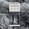 thumbnail image 2 of Soft King Size Blanket for Bed, Fluffy Fuzzy Large King Blanket for Winter, Cozy Plush Sherpa Fleece Faux Fur Blanket, Thick Warm Christmas Blanket Gifts for Women, Men, 108x90, Tie Dye Grey, 2 of 10