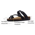 thumbnail image 6 of Women's Double Buckle Cork Sandals Comfortable Casual Flat Slide Shoes shikongkuajing, 6 of 7