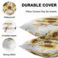 thumbnail image 6 of Outdoor Waterproof Pillow Covers Pack of 2, Summer Sunflower Retro Yellow Flowers Farm Decorative Throw Pillowcases Cushion Covers for Garden Patio Tent Sofa Couch, 20x20 inch, 6 of 8