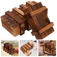 thumbnail image 4 of Wood Chest Light Brown 4Pcs 6.1*3.3*2In, 4 of 7
