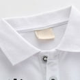thumbnail image 4 of Gubotare Boys Uniform Shirts Short Sleeve Little Boys Polo Shirt Cute Stripe Plain Summer (White,18-24 Months), 4 of 5