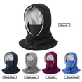 thumbnail image 1 of Men Women Winter Balaclava Warm Windproof Fleece Lining Drawstring Neck Gaiter Cycling Hiking Running Outdoors Hat, 1 of 8