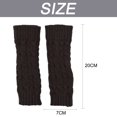 thumbnail image 2 of 2 pares de calentadores de brazo de invierno para mujer, guantes cálidos sin dedos, ganchillo a mano, 2 of 7