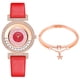 thumbnail image 2 of Pulseras para mujer, regalos para mujer LINJIE Reloj de cuarzo de moda para mujer Reloj con correa de cuero Reloj analógico Conjunto Reloj de aleación, 2 of 5