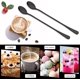 thumbnail image 4 of Cuchara para té helado SNYMW, 6 unidades, de acero inoxidable, con mango de acero inoxidable negro, 4 of 5