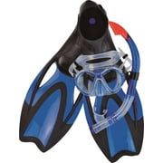Pool Central 3pc Zray Teen/Young Adult Pro Scuba or Snorkeling Swimming Pool Set - Medium - Blue