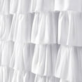 thumbnail image 4 of JJCOITR White Ruffle Shower Curtains for Bathroom, Farmhouse Fabric Cute Ruffled Chic Shower Curtain, 72" W x 72" L, 4 of 6