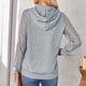 thumbnail image 5 of Round Neck Hoodie, Women Hoodie Pure Color Drawstring For Lady For Dating For Office ANGGREK No, 5 of 5