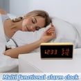 thumbnail image 4 of BallsFHK Bedroom Clock, Wooden Digital Alarm Clock, Adjustable Volume, Dimmer, Living Room Wooden Decoration, 4 of 4