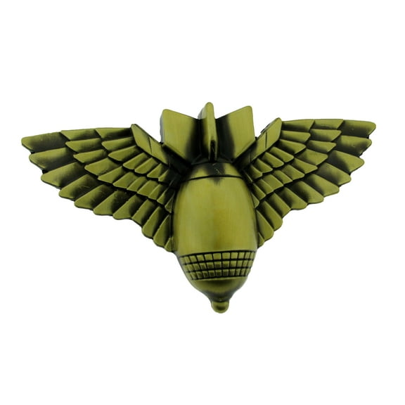 Hand Grenade Belt Buckle Winged Brass USA Military Army bomb Seal Navy Weapon Goth Tribal