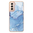 thumbnail image 2 of Designed for Samsung Galaxy S21 Plus Marble Case, Ultra Thin Girls Women Plating Marble Designed Flexible Soft TPU IMD Marble Protective Case Cover for Samsung Galaxy S21 Plus - Blue, 2 of 6