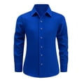 thumbnail image 3 of SJLDQY Boys Dress Shirt Long Sleeve Button Down Shirts for Boys Stretchy School Uniform Casual Tops Size 4-16Y, 3 of 3