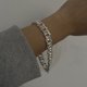 thumbnail image 2 of Pulsera de Metal de Plata de Ley 925 100% sólida para mujeres y hombres, pulsera de cadena brillante hecha a mano Vintage, regalo de cumpleaños y Navidad, 2 of 2