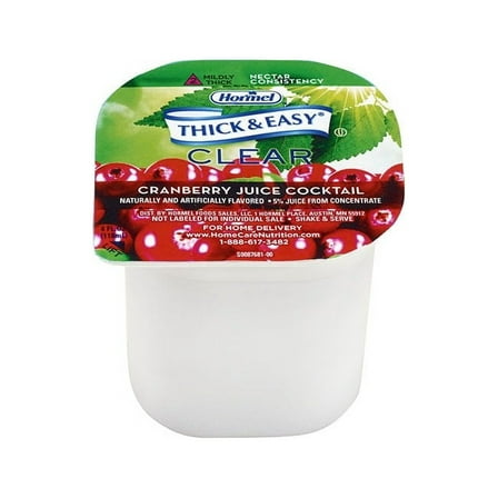 Thick & Easy Clear Thickened Cranberry Juice Cocktail, Nectar Consistency, 4 Ounce (Pack of 24)