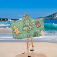 thumbnail image 2 of Yayeee Kids Hooded Towels Toddler Soft Absorbent Beach Bathing Wrap 50" x 23.5", Christmas Cookies, 2 of 5