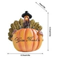 thumbnail image 2 of Harvest Scarecrow Figurine with Wheat and Pumpkin – Autumn Fall Tabletop Decoration for Home, Office, or Thanksgiving Display, 2 of 3