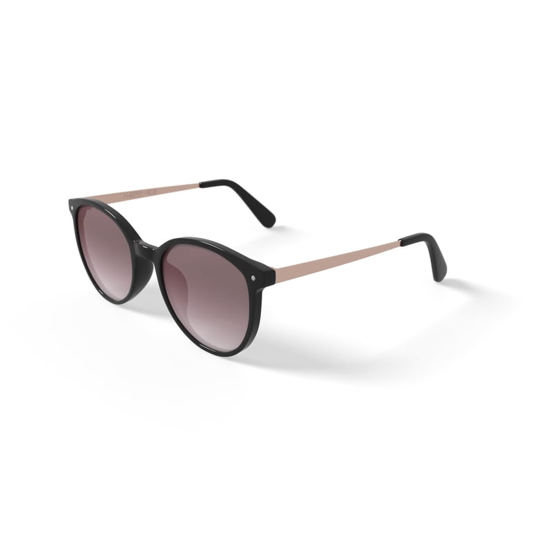 Harper and Roe HR1008 Sunglasses with Case, Black, Round  display picture 2