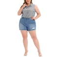 thumbnail image 2 of Camisas sin mangas de verano para mujeres de tallas grandes Agnes Orinda, blusas de botón, talla 1X, color negro, 2 of 6