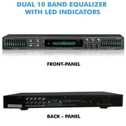 Technical Pro EQ5400 Dual 10 Band Equalizer with LED Indicators and RCA Inputs